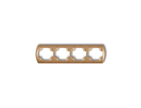 TREND Ramka pozioma poczwórna złoty metalik 8RH-4