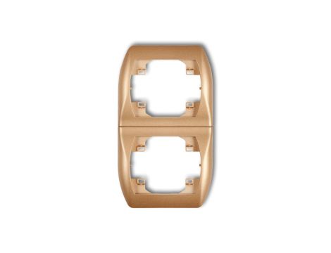 TREND Ramka pionowa podwójna złoty metalik 8RV-2