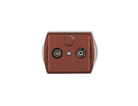 TREND Gniazdo antenowe RTV przelotowe 9dB brĄzowy metalik 9G9P