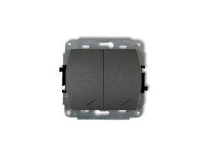 TREND Łącznik podwójny schodowy grafitowy 11WP-33