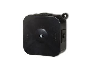 Puszka instalacyjna hermetyczna ze złączkami 80x80mm czarny 12PHS-1