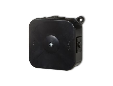 Puszka instalacyjna hermetyczna ze złączkami 80x80mm czarny 12PHS-1