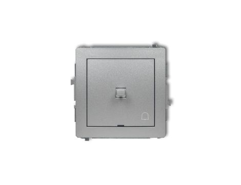 DECO Przycisk /dzwonek/ w stylu amerykańskim srebrny metalik 7DWPUS-4