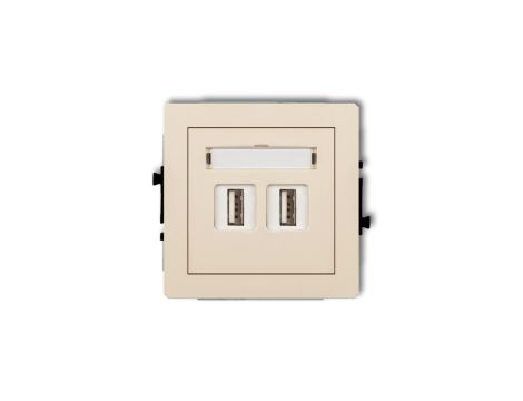 DECO Gniazdo podwójne 2xUSB-AA 3.0 beżowy 1DGUSB-6