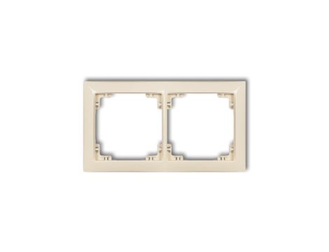 DECO Ramka uniwersalna podwójna z tworzywa DECO Soft beżowy 1DRSO-2