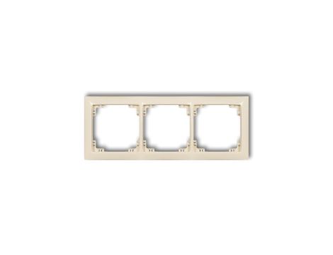 DECO Ramka uniwersalna potrójna z tworzywa DECO Soft beżowy 1DRSO-3