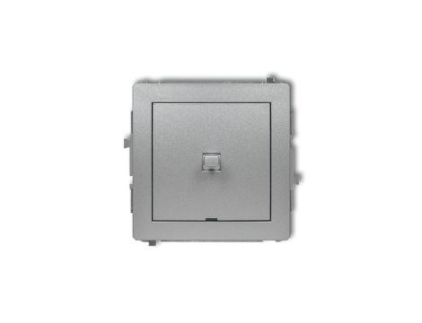 DECO Przycisk jednobiegunowy (jeden klawisz, bez piktogramu) w stylu amerykańskim srebrny metalik 7DWPUS-4.1