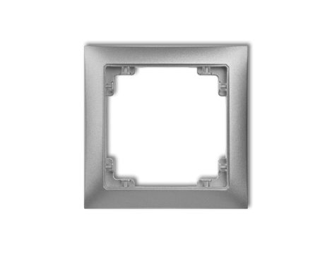 DECO Ramka uniwersalna pojedyncza z tworzywa DECO Soft srebrny metalik 7DRSO-1