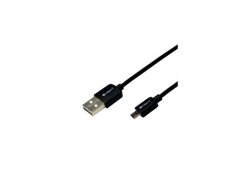 Przewód USB 2.0 High Speed 1m USB - microUSB gumowy czarny EN102
