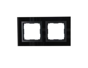 VENA2 Ramka podwójna szkło Xglass akrylowe czarny + antracyt 5209182