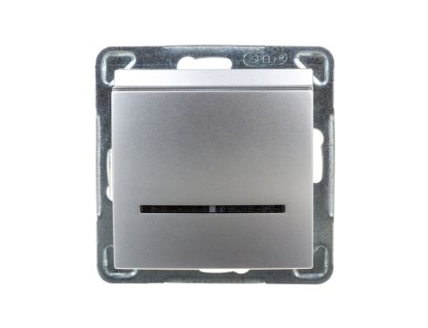 IMPRESJA Łącznik hotelowy z podświetleniem srebrny ŁP-15YS/m/18