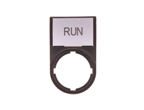 Tabliczka opisowa RUN 50x30mm czarna prostokątna M22S-ST-GB7 216497