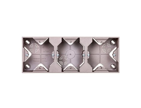 IMPRESJA Puszka natynkowa potrójna tytan PNP-3Y/23