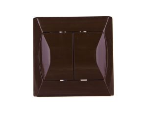 AKCENT Łącznik schodowy podwójny z podświetleniem brązowy ŁP-10AS/24