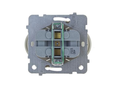 KARO Gniazdo podwójne b/u z przesłonami ecru perłowy GP-2SRP/m/42