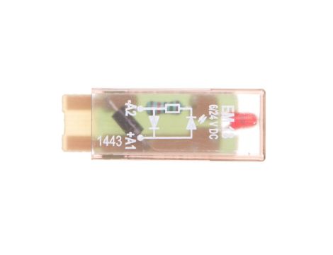 Moduł LED z diodą tłumiącą czerwony dla przekaźników serii PT i RT 24V DC LZS:PTML0024