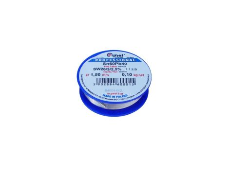 CYNEL UNIPRESS Cyna 1,50mm 100g Sn60Pb40 SW26/3/2.5 spoiwo lutownicze PROFESSIONAL