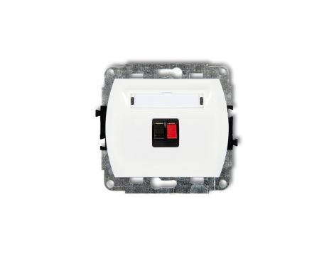 TREND Gniazdo głośnikowe pojedyncze biały GG-1