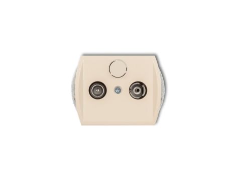 TREND Gniazdo antenowe RTV przelotowe 15dB beżowy 1G15P