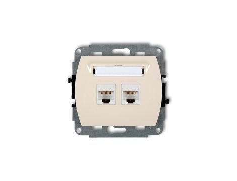 TREND Gniazda komputerowe podwójne 2xRJ45, kat. 5e, 8-stykowy beżowy 1GK-2