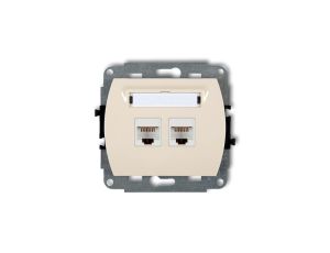 TREND Gniazda komputerowe podwójne 2xRJ45, kat. 6, 8-stykowy beżowy 1GK-4