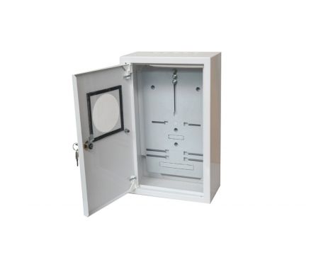 Rozdzielnica natynkowa licznikowa 1x3F na licznik elektroniczny zamek okienko RAL 9003 A-RZ19E