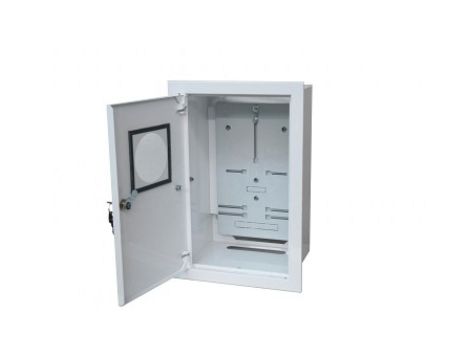 Szafka licznikowa podtynkowa 1x3F zamke okienko metalowa IP40 RAL 9003 A-RW19