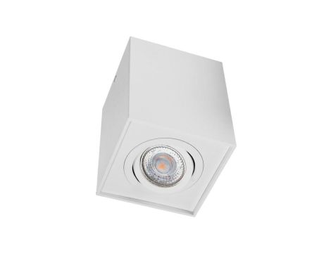 Oprawa sufitowa natynkowa INDI Gu10 230V sand white / biała piaskowana 97x97x124