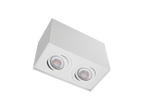 Oprawa sufitowa natynkowa INDI-2 Gu10 230V sand white / biała piaskowana 180x97x124