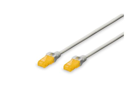 Kabel krosowy (Patch Cord) RJ45/RJ45 U/UTP kat. 6A 1m AWG 26/7 LS0H szary DK-1613-A-010