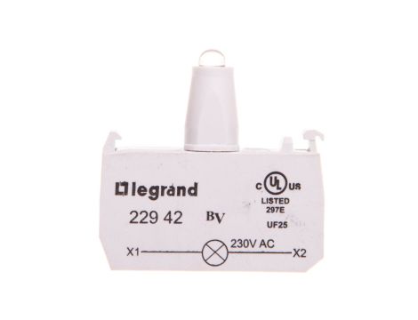 Korpus pojedynczy do główek podświetlanych żółty 230V 022944