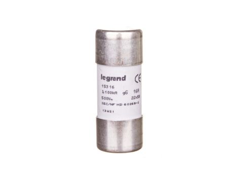 Wkładka bezpiecznikowa cylindryczna 22x58mm 16A gL 500V HPC 015316 /10 szt./
