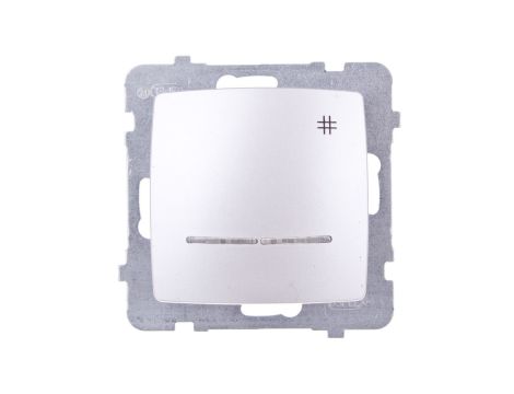 KARO Łącznik krzyżowy z podświetleniem srebrny perłowy ŁP-4SS/m/43