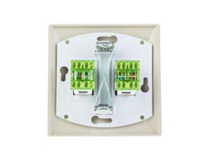 AKCENT Gniazdo teleinformatyczne RJ45 + RJ11 beżowe GPKT-A/K/01