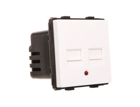 TouchMe Gniazdo 2xUSB 2,1A/5V białe TM626W