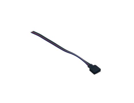 Złączka do taśmy led rgb 10mm 4-pin męska z kablem bez klik