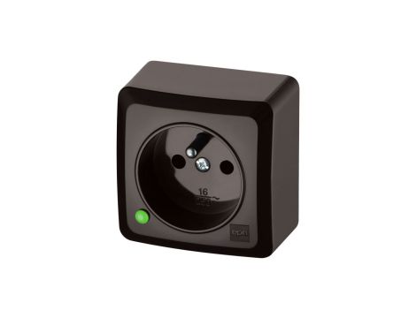 BERG Gniazdo pojedyncze n/t 2P+Z 16A brązowy 3733-05