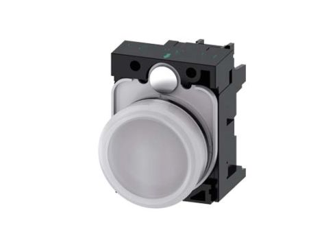 Lampka sygnalizacyjna kompletna 22mm biała LED 24V AC-DC tworzywo przył śrubowe SIRIUS ACT 3SU1102-6AA60-1AA0
