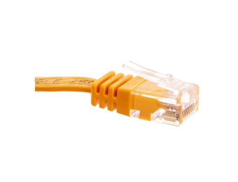 Kabel krosowy płaski patchcord U/UTP kat.6 żółty 3m 96420