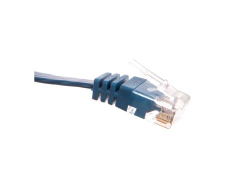 Kabel krosowy płaski patchcord U/UTP kat.6 niebieski 0,5m 96395