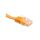 Kabel krosowy płaski patchcord U/UTP kat.6 żółty 0,5m 96396