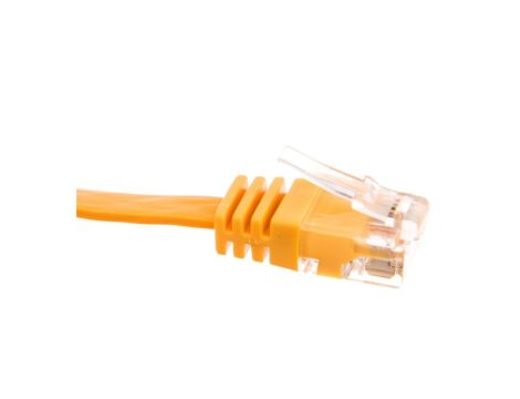 Kabel krosowy płaski patchcord U/UTP kat.6 żółty 2m 96414