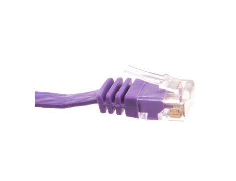 Kabel krosowy płaski patchcord U/UTP kat.6 fioletowy 2m 96417