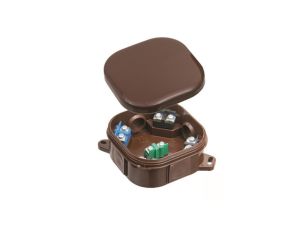 Puszka n/t hermetyczna PH 92x92x44 klik 5x4mm2 IP54 brązowa A.0020BR