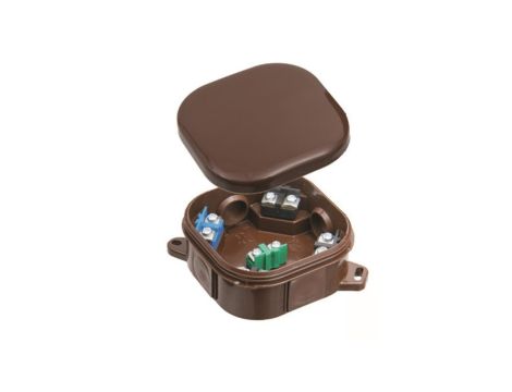 Puszka n/t hermetyczna PH 92x92x44 klik 5x4mm2 IP54 brązowa A.0020BR