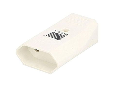 Gniazdo płaskie b/u Euro 10A/250V białe D.3109