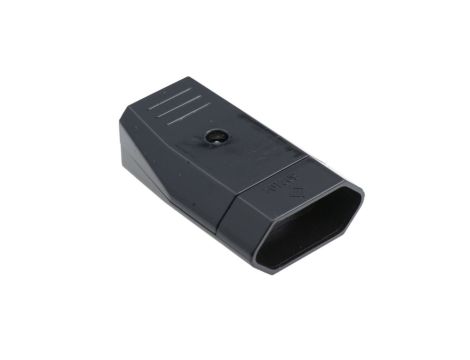 Gniazdo płaskie b/u Euro 10A/250V czarne D.3109C