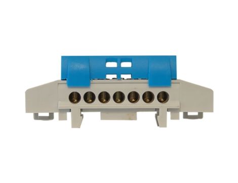 Listwa zaciskowa na szynę 7-torowa niebieska TH35 IP20 E.4170