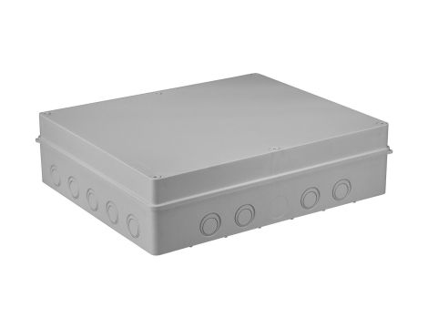 Puszka n/t hermetyczna 460x380x120 18 osłabień IP65 szara S-BOX 816