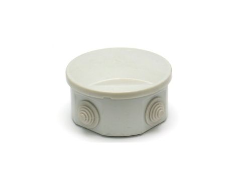 Puszka n/t hermetyczna 80x40 klik 4 dławiki IP44 biała S-BOX 026B